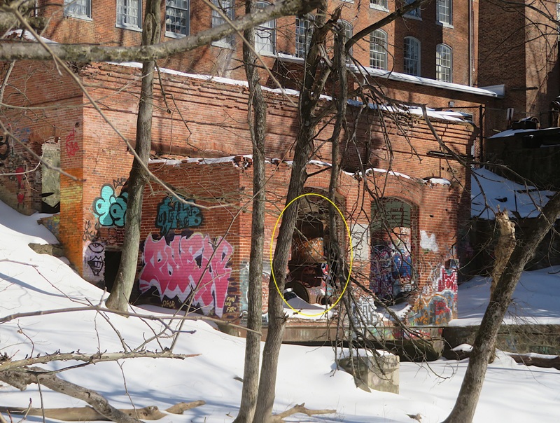 Brick ruins housing boiler