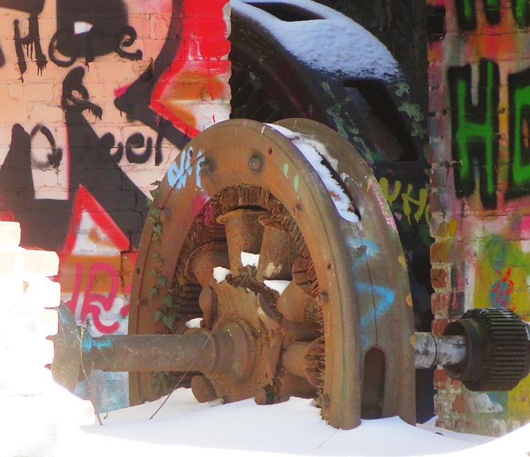 Close-up of generator