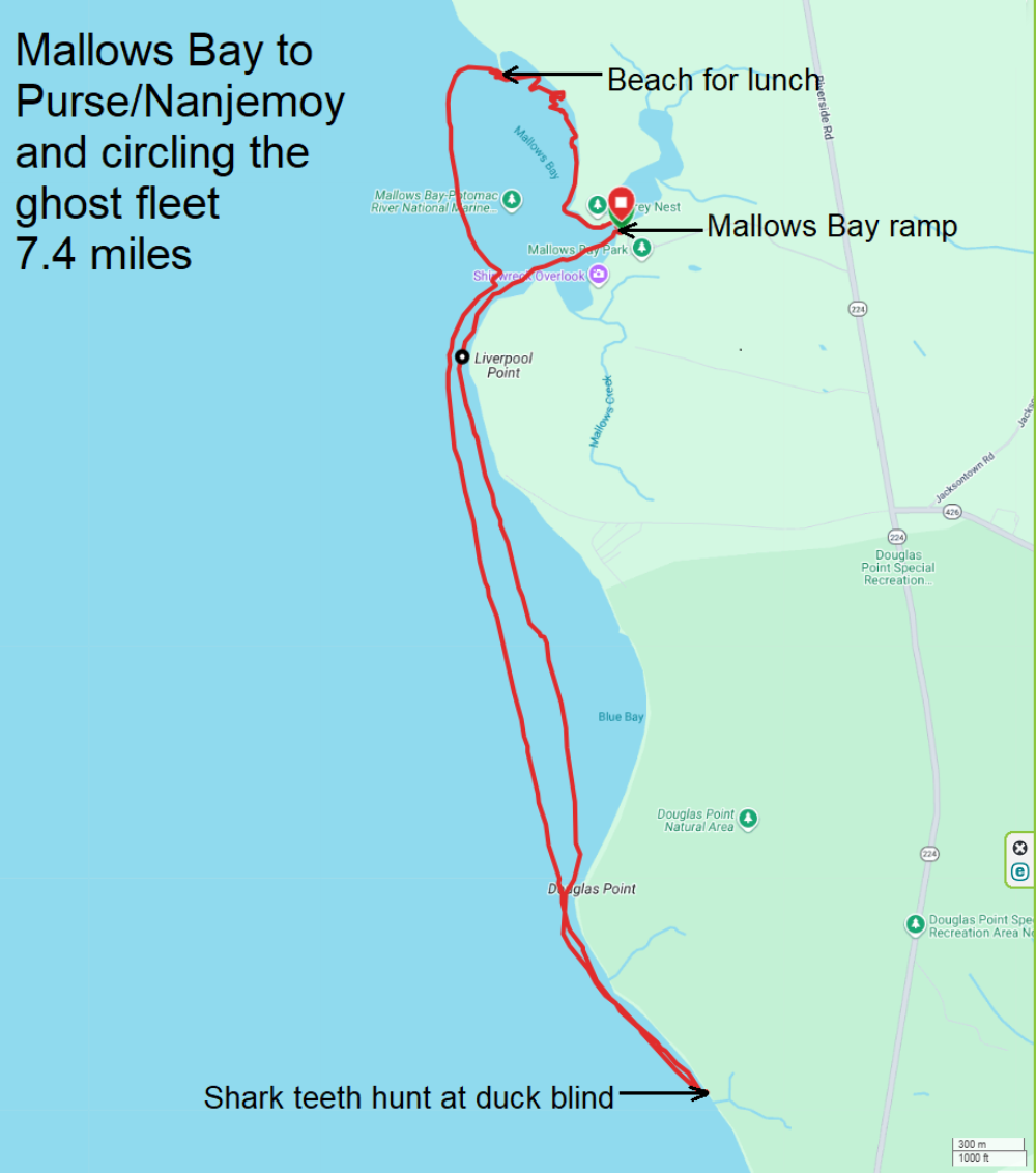 Map of our paddling route