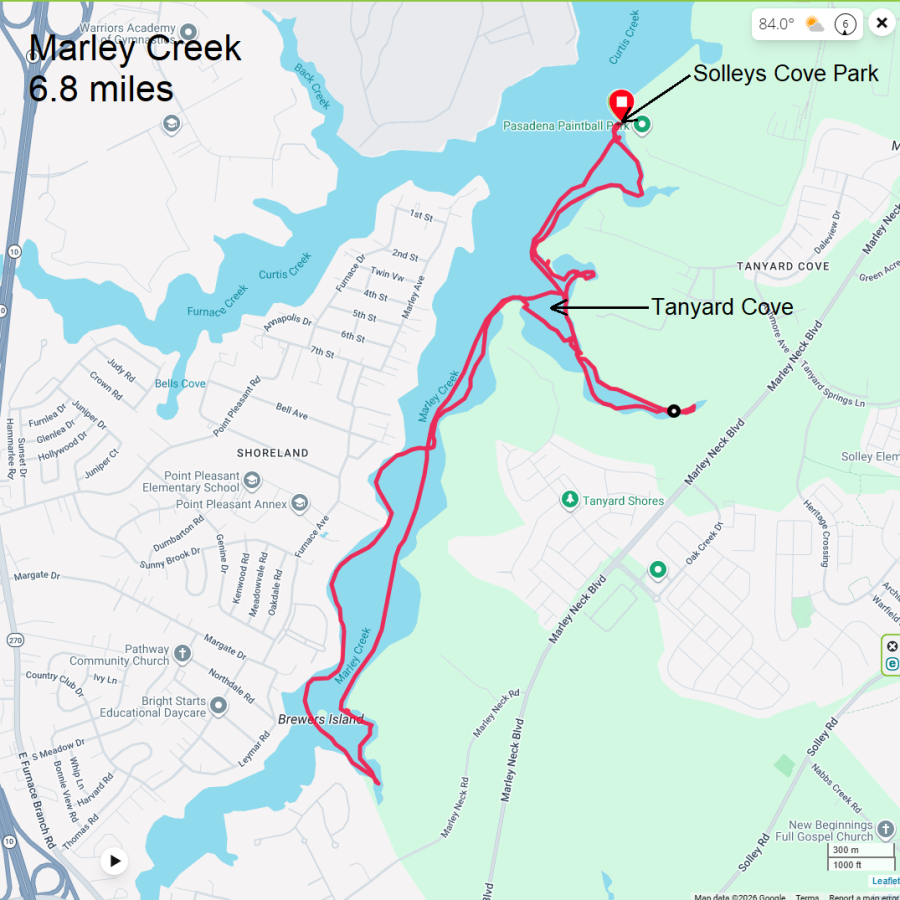Map of our route