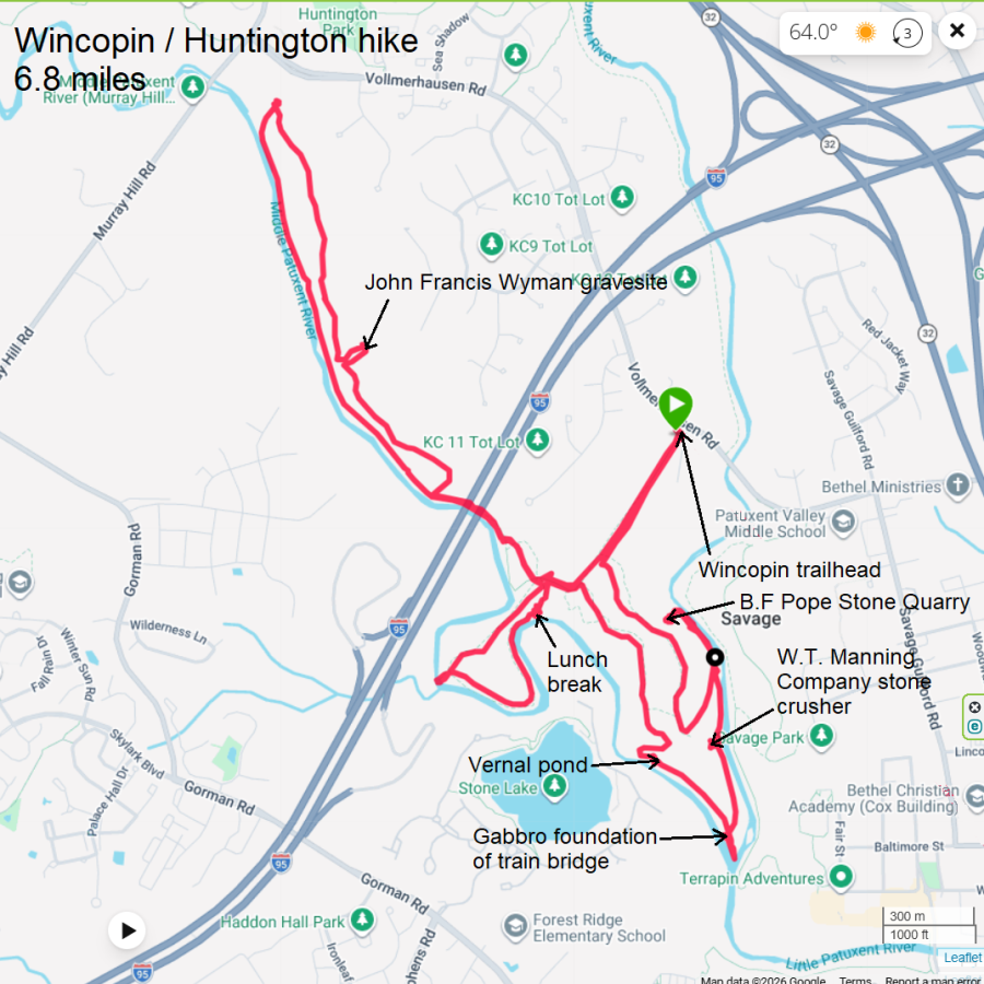 Map of our route