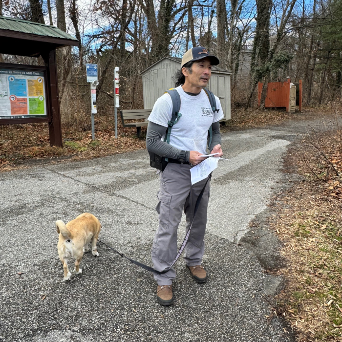 Me narrating my historic walking tour